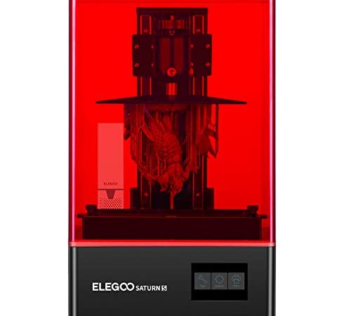ELEGOO Saturn S Mono MSLA 3D Drucker Resin 3D Drucker, UV Photocuring Resin 3D-Drucker mit 9,1 Zoll 4K Monochrom LCD, Offline Druck, 196 x 122 x 210 mm / 7,71 x 4,80 x 8,26 Zoll Druckgröße