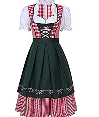 thematys® - Dirndl Damen Oktoberfest Trachtenkleid Trachtenmode Kleidung - Kostüm-Set für Damen - perfekt für Fasching Outfit, Karneval Kostüm Damen - 4 Verschiedene Größen (M, Style 3)