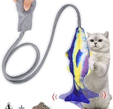 Arozxin Katzenspielzeug Fisch, Katzenminzen Spielzeug, Interaktives Kätzchen-Katzenspielzeug für Den Innenbereich, Einschließlich Kuscheltier, Katzenminze Spielzeug(50 Zoll)
