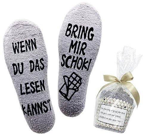 Belloxis Lustige Socken Damen Schokoladen Geschenke Wenn Du Das Lesen Kannst Socken