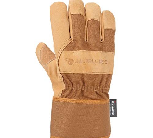 Carhartt Isolierter Arbeitshandschuh System 5 mit Sicherheitsmanschette, braun, Medium (Pack von 2)