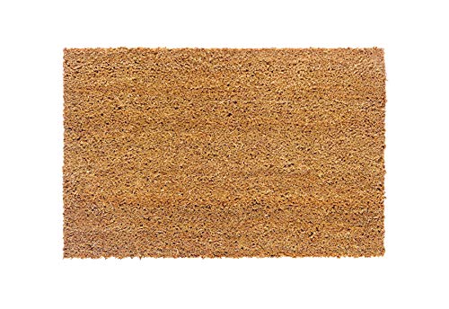 Carpido rutschfeste Kokosmatte - antibakterielle Fussmatte für den überdachten Außenbereich - nachhaltige Naturfaser - 100% Kokos - 40 x 60 cm - Natur