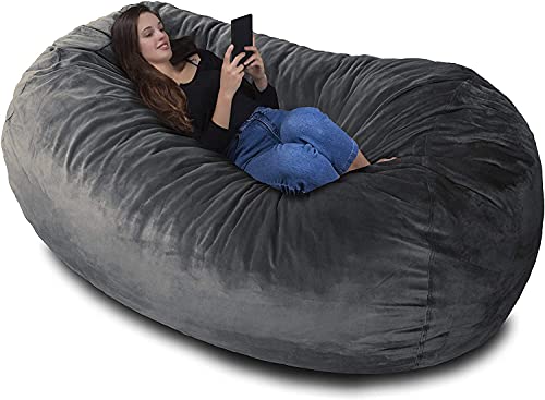 Charlie & Finn DER GRÖSSTE SITZSACK EUROPAS! Relaxen wie auf Einer Wolke Flauschige 1500 l Memory-Foam Füllung und Velour-Kuschelbezug in Platin Grau. Jetzt noch größer!