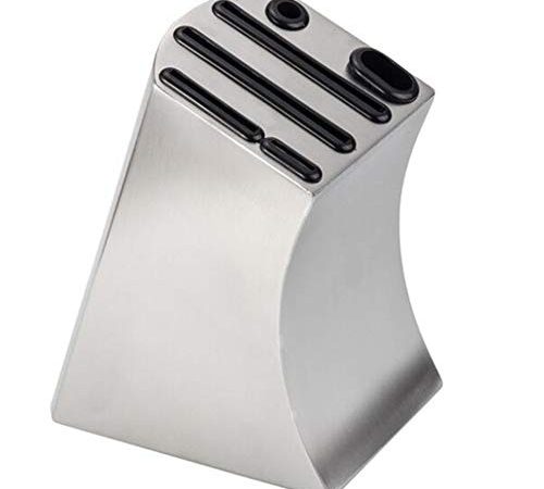 Dongbin Messerblock Ohne Messer, Unbestückt, Für Insgesamt 6 Messer, Wetzstahl Und Schere, Aus Messerhalter Aus Edelstahl,Küchenablage Kleiner Bauchmesserhalter