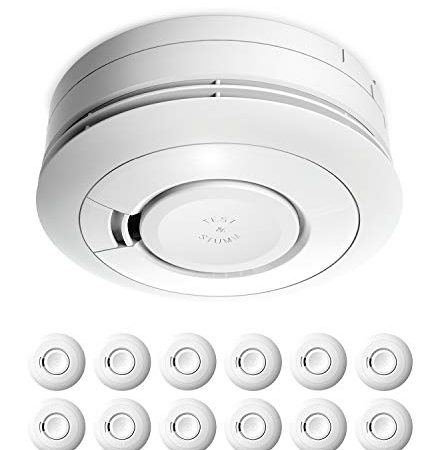 Ei Electronics Ei650 Rauchmelder (mit 10-Jahres-Batterie, Testsieger Stiftung Warentest, 12er Set)