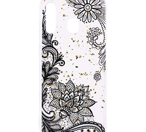Fatcatparadise Hülle Kompatibel mit Samsung Galaxy A50 2019 + Displayschutz, Weich Silikon Handyhülle Schlank Flexible TPU Bumper Gummi Dünn Abdeckung Schutzhülle (Spitze)