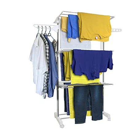 Hyfive Wäscheständer - Extra Groß mit 3 Ebenen, zusammenklappbar
