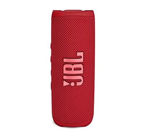 JBL Flip 6 Bluetooth Box in Rot – Wasserdichter, tragbarer Lautsprecher mit 2-Wege-Lautsprechersystem für kraftvollen Sound – Bis zu 12 Stunden kabellos Musik abspielen