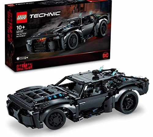 LEGO 42127 Technic BATMANS BATMOBIL Spielzeugauto, Modellauto-Bausatz aus dem Batman-Film von 2022 mit Leuchtsteinen für Kinder und Jugendliche