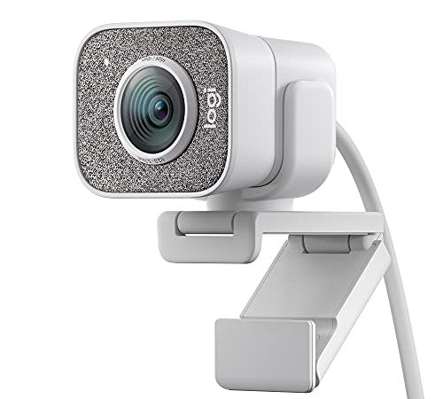 Logitech StreamCam - Livestream-Webcam für Youtube und Twitch, Full HD 1080p, 60 FPS, USB-C Anschluss, Gesichtserkennung durch Künstliche Intelligenz, Autofokus, vertikales Video - Hellgrau