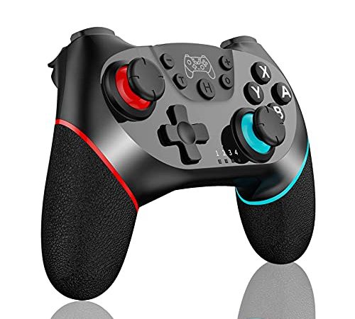Nintendo Games Switch Controller, wiederaufladbarer Remote Wireless Switch Lite Controller Gamepad Joypad mit einstellbarer Turbo-Dual-Shock-Gyro-Achse, kompatibel mit Nintendo Switch/Switch Pro