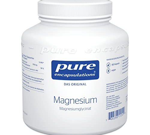 Pure Encapsulations - Magnesiumglycinat - gebunden an die Aminosäure Glycin wird Magnesium gut aufgenommen und toleriert - 180 vegane Kapseln