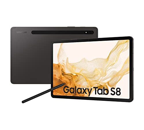 Samsung Galaxy Tab S8, 11 Zoll, 128 GB interner Speicher, 8 GB RAM, Wi-Fi, Android Tablet inklusive S Pen, Graphite, inkl. 36 Monate Herstellergarantie [Exklusiv bei Amazon]