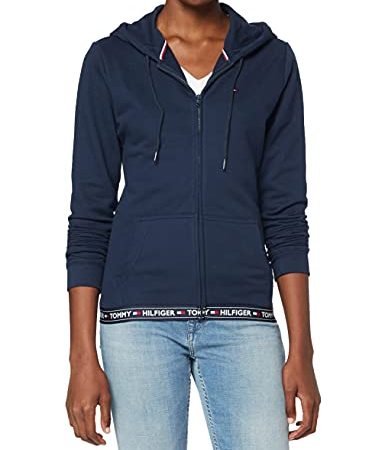 Tommy Hilfiger Damen Hoody HWK Schlafanzugoberteil, Blau (Navy Blazer 416), M