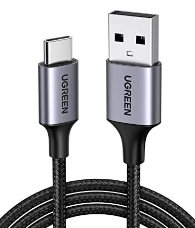 UGREEN USB C Ladekabel Quick Charge 3.0 USB-C Kabel Schnellladekabel USB Typ C kompatibel mit Galaxy S22 S21 S20 S10 S9 S8 A51 A20e A21s Z Flip P30 Lite Redmi Note 9T Note 8 Xperia 10 II usw. (0.5M)