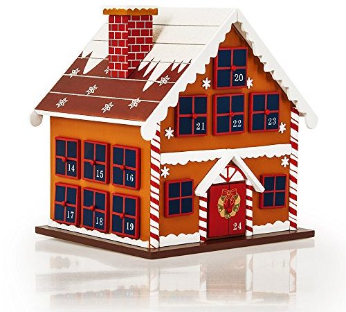 Wiederverwendbarer Adventskalender zum Befüllen 24 Türchen Weihnachten Kinder DIY weihnachtliche Holz Dekoration