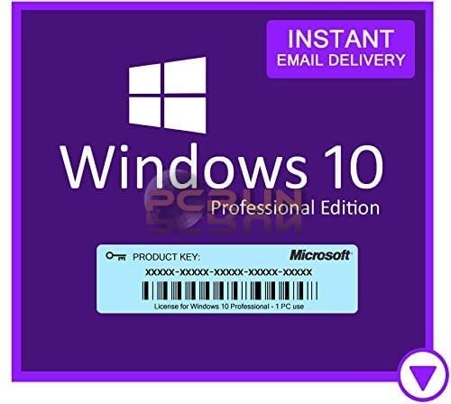 Windows 10 Pro 64 Bit | Original Schlüssel | Mehrsprachig | 100% Aktivierung | 1 PC | Sie können auch 10 Home aktualisieren | Schneller Versand | Keine CD/DVD/USB