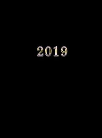 2019: Kalender/Terminplaner: 1 Woche auf 2 Seiten, Format ca. A5, Cover schwarz