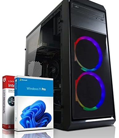 AMD Quad Gaming PC mit 3 Jahren Garantie! Athlon X4 950 Quad Core, 3.8 GHz | 16GB GDDR4 | 256GB SSD + 1000GB | Radeon RX 550 4GB DDR5 | DVD±RW | USB 3.0 | LAN | Win11 Pro | WLAN | MS Office #6893
