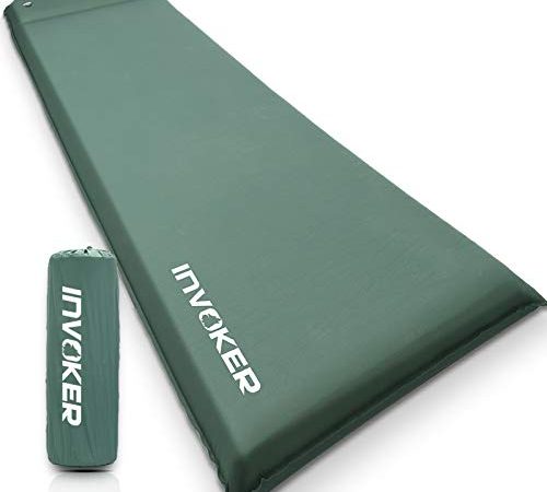 Camping Isomatte - 8 cm UltraThick Elastic Foam Selbstaufblasende Camping Matte mit Kissen Schnell Aufblasen in 25s für Rucksackreisen Reisen und Wandern Luftmatratze - Leichte Camp Sleep Pad