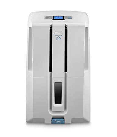 De'Longhi Luftentfeuchter Tasciugo Ariadry DD230P – elektrischer und mobiler Raumentfeuchter mit Pumpensystem, für Räume bis 150 m³, mit großem LCD Display, umweltfreundlich, grau