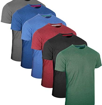 FULL TIME SPORTS 6 Pack Melange Sortiert Rundhals Tech T-Shirts (6) XX-Large