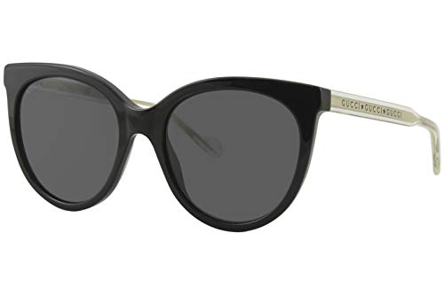 Gucci Unisex – Erwachsene GG0565S-001-54 Sonnenbrille, Schwarz Glänzend-Kristall Kristall, 54