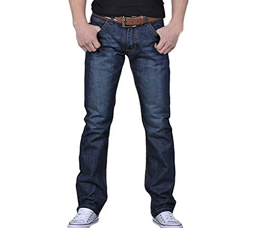 Herren Jeans Stretch Regular Fit Jeanshose Straight Denim Hose Baumwolle Jeanshose Skinny Fit Modell Jeans-Hose Lange Stretch Cargo Jeans Für Männer Sport Jogger Sporthose Casual Jeans Freizeithose
