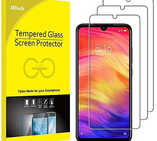 JETech Schutzfolie für Xiaomi Redmi Note 8, Note 7 und Note 7 Pro, Gehärtetem Glas, 3 Stück