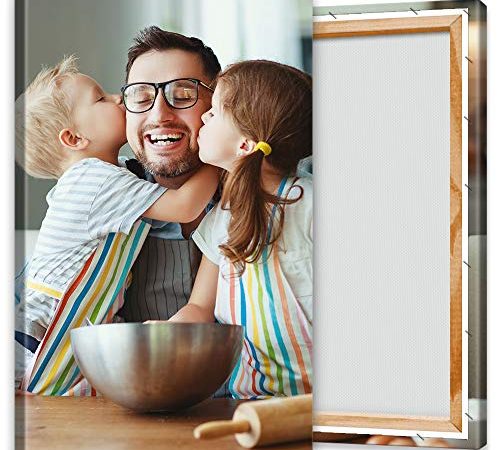 KL KUNSTLAB Ihr Foto auf Leinwand 40x60 cm SOFORT ONLINE Upload Ihr eigenes Bild auf Leinwand mit Holzrahmen - Wandbild mit Wunschmotiv - Persönliches Kunstdruck