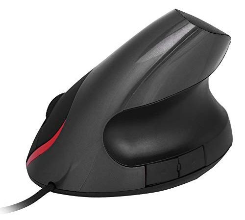 KSTE 3200DPI USB Vertikale Wired Mouse ergonomisches Design Wrist Rest Gaming-Mäuse for PC Laptop Schwarz