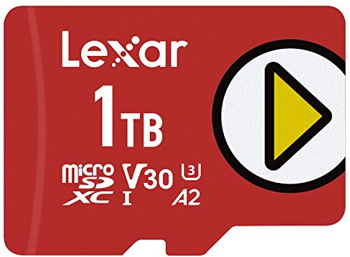 Lexar Play Micro SD Karte 1TB, microSDXC UHS-I Karte, Bis Zu 150MB/s Lesegeschwindigkeit, Speicherkarte Micro SD, TF Karte Kompatibel mit Switch, Handys und Tablets (LMSPLAY001T-BNNAG)