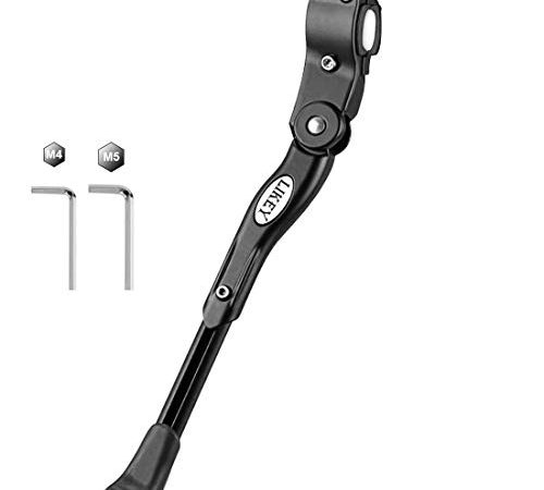 Likey Fahrradständer für 24-28 Zoll,Höhenverstellbarer Fahrradständer,Rutschfester Gummiständer, für Mountainbike, Rennrad, Fahrräder und Klapprad (Schwarz)