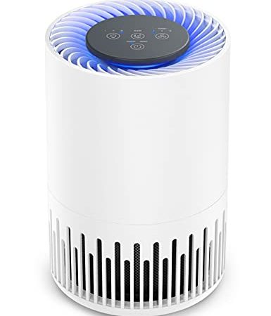 Luftreiniger HEPA Luftfilter 3-in-1 Air Purifier mit Filter CADR 70m³/h 4 Lüfterstufen 99,97% Filterleistung Leiser Betrieb gegen Staub Pollen Tierhaare Kleine