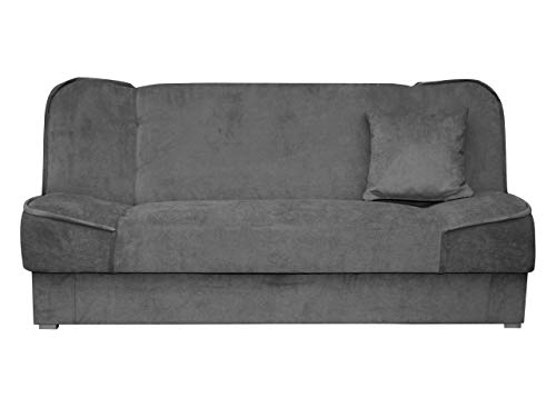 Mirjan24 Schlafsofa Gemini mit Bettkasten, 3 Sitzer Sofa, Couch mit Schlaffunktion, Bettsofa Schlafsofa Polstersofa Farbauswahl Couchgarnitur (Orinoco 96)