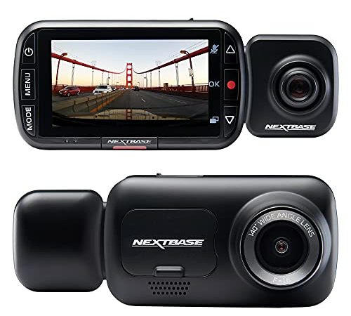 Nextbase 222x Dashcam Auto Vorne Hinten Kabellos - 1080p/30fps HD Aufzeichnung - 140° + Hinten Kabellos 140° Weitwinkel Parküberwachung CLICK & GO Mini