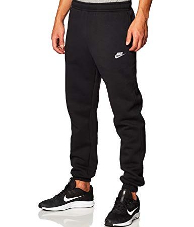 Nike Mens Sportswear Club Fleece Sweatpants, Black/Black/White, M