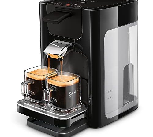 Philips Domestic Appliances HD7865/60 Senseo Quadrante Kaffeepadmaschine, Edelstahl, mit Kaffee Boost Technologie, Schwarz