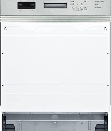 Respekta Geschirrspüler 60 cm teilintegrierbar Sanna GSP60TIDV, Edelstahlfront, mit Überlaufschutz, Startzeitvorwahl und Extra Trocken Funktion, 12 Maßgedecke, Spülmaschine mit Wasseranschluss