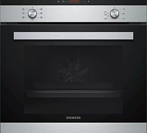 Siemens HB113FBS1 iQ100 Einbau-Elektro-Backofen/Edelstahl/A/Schnellaufheizung / 3D Heißluft Plus/Einfache Reinigung mit granit Glanz-Emaille