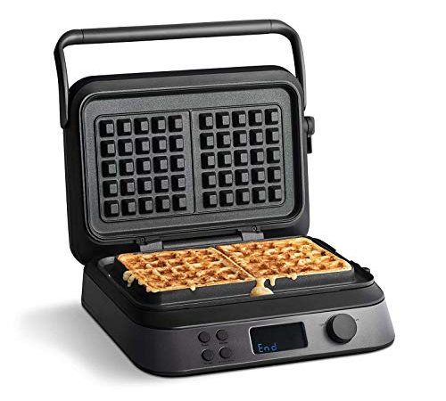 SPRINGLANE Waffeleisen Wanda 1600 W, Doppelwaffeleisen für Belgische Waffeln, Praktische Überlaufrille, Display zur Anzeige der Backfarbe, Automatischer Timer