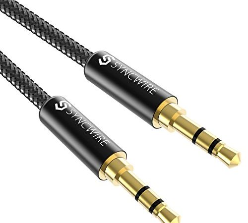 Syncwire Aux Kabel 3.5mm Audio Kabel - 1m Klinkenkabel für Kopfhörer, Apple iPhone iPod iPad, Echo Dot, Heim/KFZ Stereoanlagen, Smartphones, MP3 Player und Mehr - Nylon