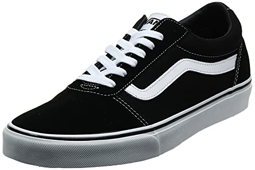 Vans Herren Ward Sneaker, Schwarz Suede Canvas Black White, 43 EU