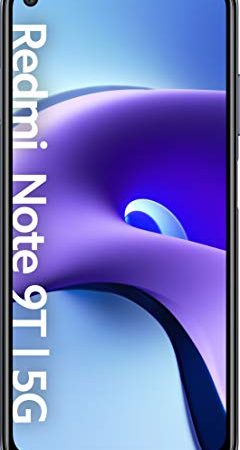 Xiaomi Redmi Note 9T 5G - Smartphone 4GB+128GB, 6,53” FHD+ DotDisplay 60Hz, MediaTek Dimensity 800U, 48MP Triple Kamera, 5000mAh, NFC, Nightfall Black (Offizielle Version + 2 Jahre Xiaomi Garantie)