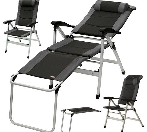 Yaccu Art.3001 ALU - CampingStuhl m. adaptierbarer Beinablage, Hochlehner