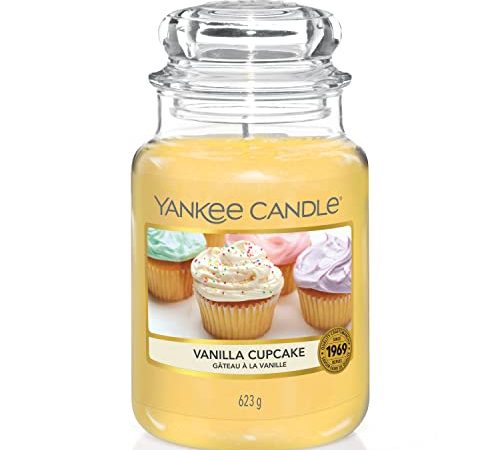 Yankee Candle Duftkerze im Glas (groß) | Vanilla Cupcake | Brenndauer bis zu 150 Stunden