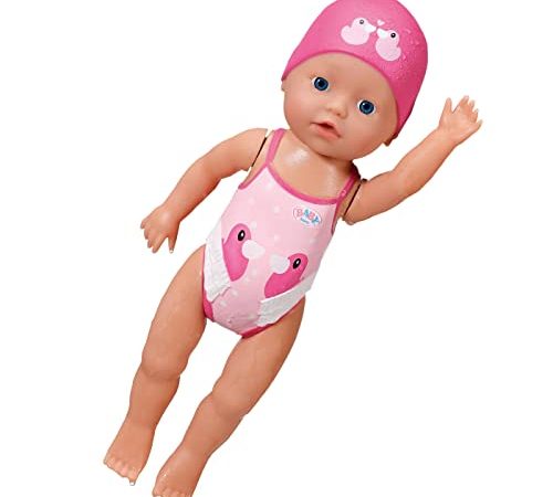 Zapf Creation 831915 BABY born My First Swim Girl 30 cm große wasserfeste Aufziehpuppe für die Badewanne oder den Pool