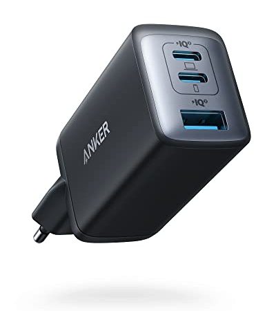 Anker 735 Charger (Nano II 65W) USB-C 65W Pod 3-Port PPS Schnellladegerät, Kompaktes USB-C Netzteil für MacBook Pro/Air, iPad Pro, Galaxy S20/S10, Dell XPS 13, Note 20/10+, iPhone 13/Pro, Pixel