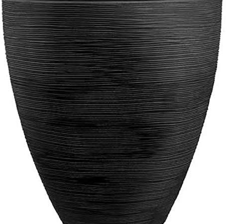Dehner Pflanzvase Vino, Ø 40 cm, Höhe 42 cm, Kunststoff, anthrazit