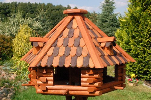 Deko-Shop-Hannusch XXL massives Luxus Vogelhaus 70 x 45 cm, Vogelfutterhaus, Vogelhäuser + absolut. Blickfang + imprägniert